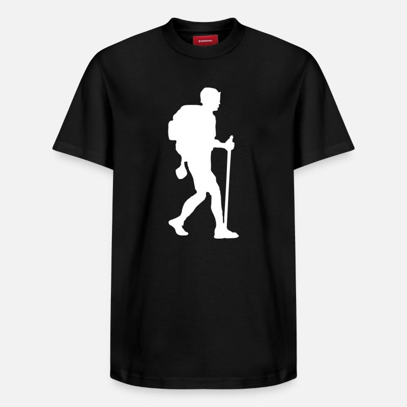 Randonneur randonneur blanc - T-shirt unisexe décontracté en coton Supima – de SPREAD - noir