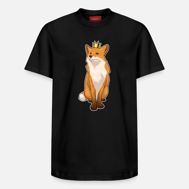 Couronne de renard - T-shirt unisexe décontracté en coton Supima – de SPREAD - noir