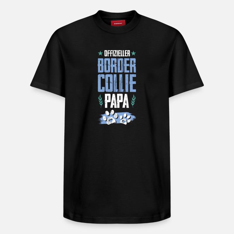 Border Collie chiens papa - T-shirt unisexe décontracté en coton Supima – de SPREAD - noir