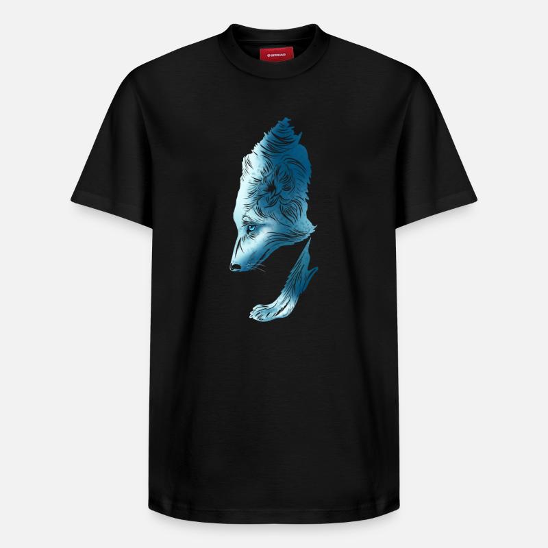 Loup - T-shirt unisexe décontracté en coton Supima – de SPREAD - noir