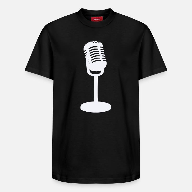 Microphone - T-shirt unisexe décontracté en coton Supima – de SPREAD - noir