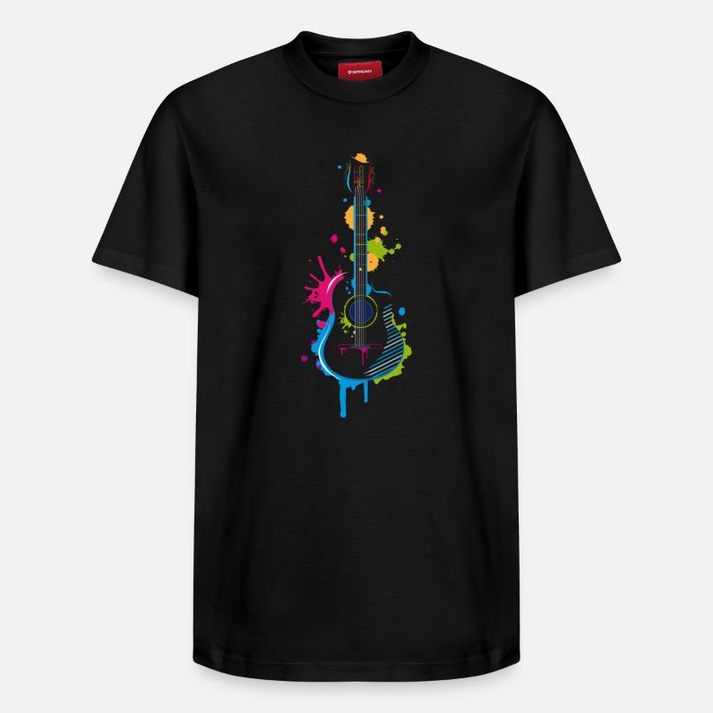 guitare Graffiti - T-shirt unisexe décontracté en coton Supima – de SPREAD - noir