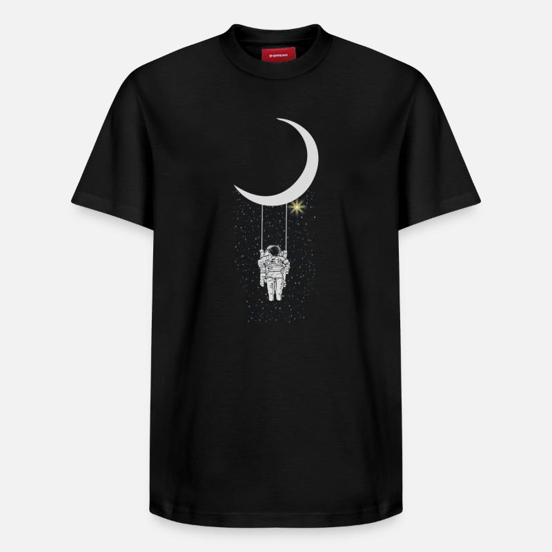 astronaute - T-shirt unisexe décontracté en coton Supima – de SPREAD - noir