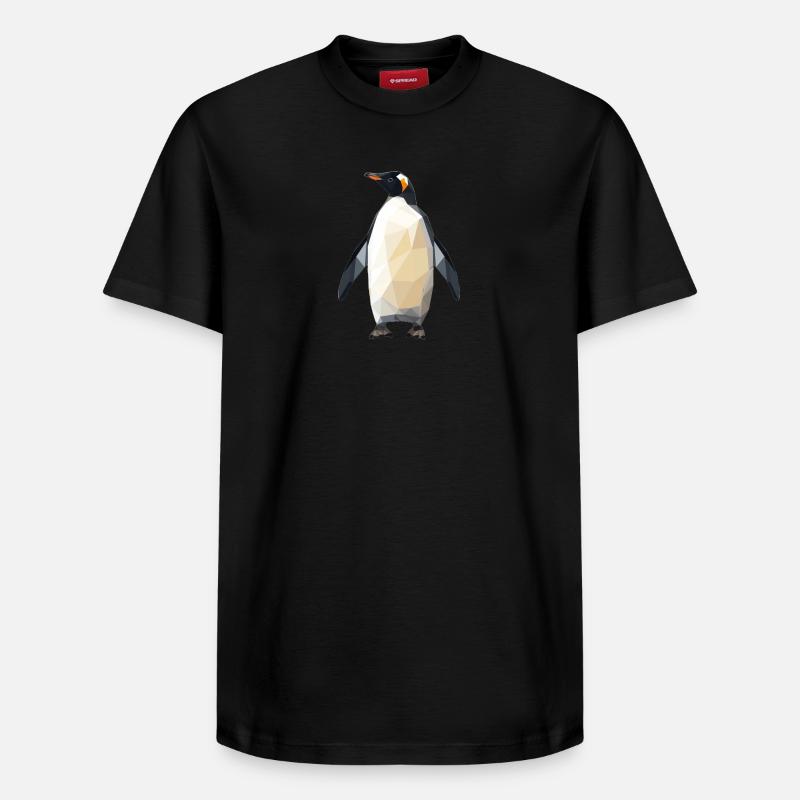 Pingouin géométrique - T-shirt unisexe décontracté en coton Supima – de SPREAD - noir