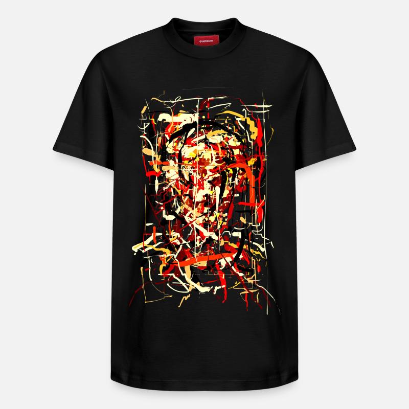 Flammender Teufel - Relaxed Unisex Supima Cotton T-Shirt – von SPREAD - Schwarz