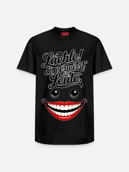 Always smiling - Relaxed Unisex Supima Cotton T-Shirt – by SPREAD - black