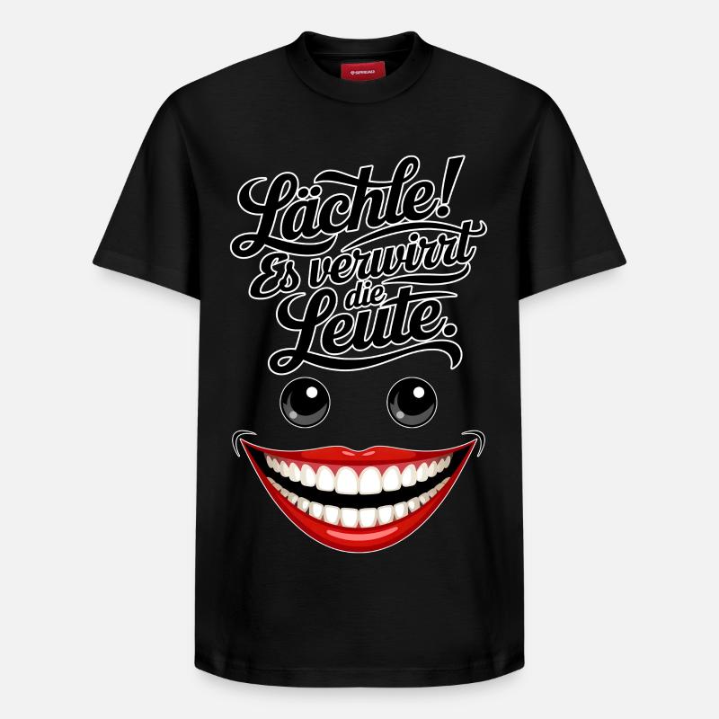 Always smiling - Relaxed Unisex Supima Cotton T-Shirt – by SPREAD - black