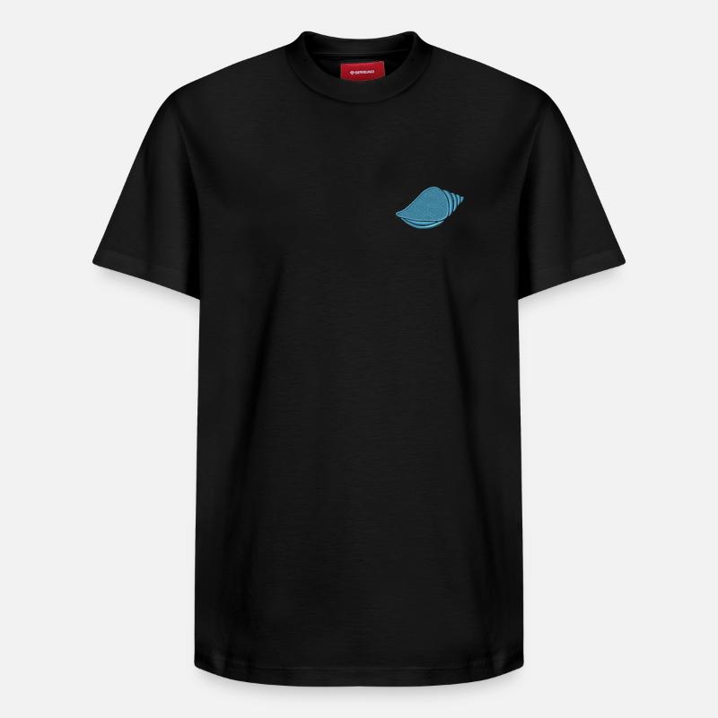 Coquille brodée - T-shirt unisexe décontracté en coton Supima – de SPREAD - noir