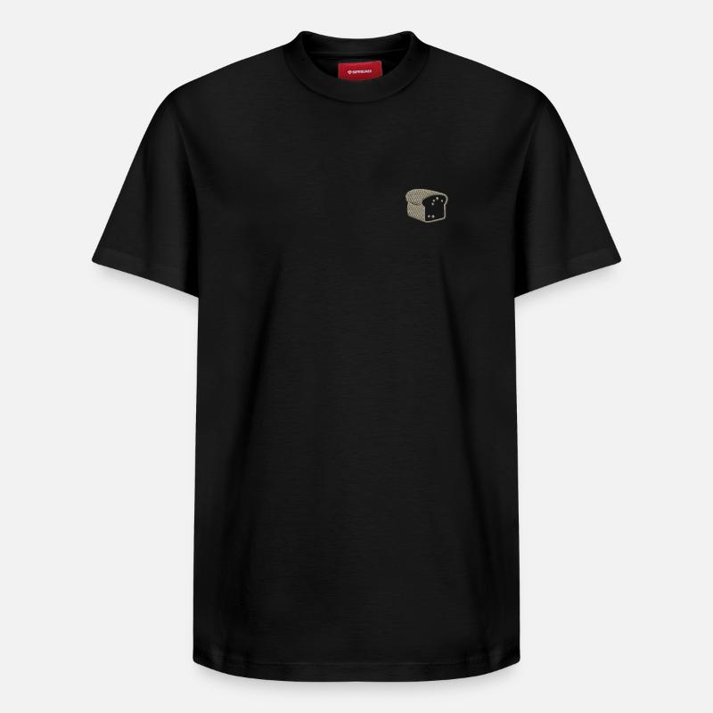 Pain grillé brodé - T-shirt unisexe décontracté en coton Supima – de SPREAD - noir