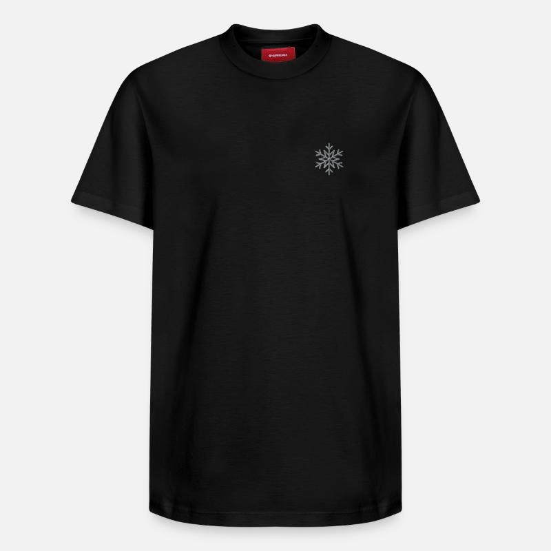 Snowflake - Relaxed Unisex Supima Cotton T-Shirt – von SPREAD - Schwarz