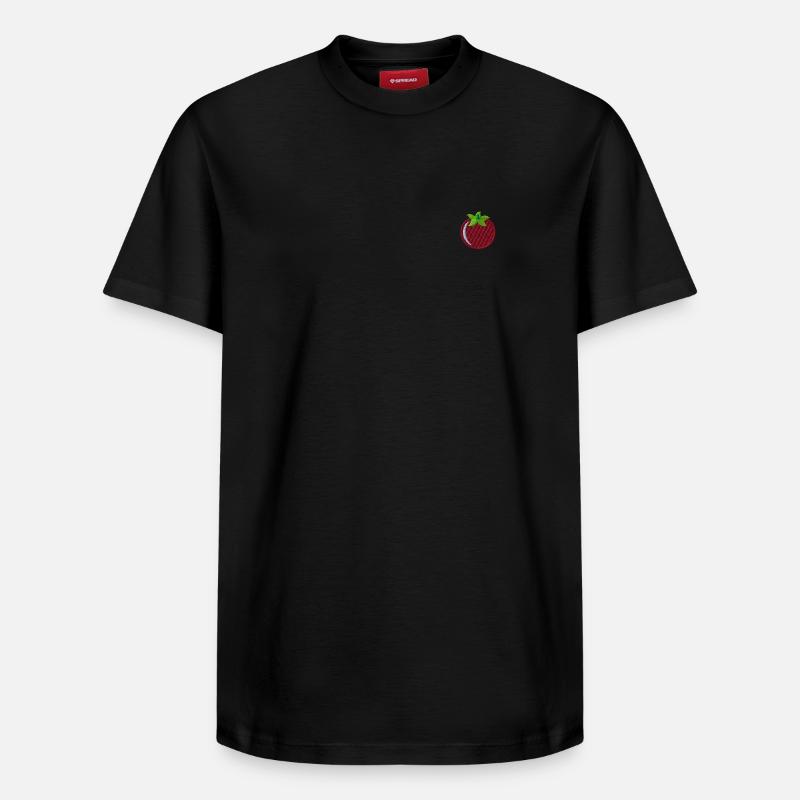 Tomate brodée - T-shirt unisexe décontracté en coton Supima – de SPREAD - noir