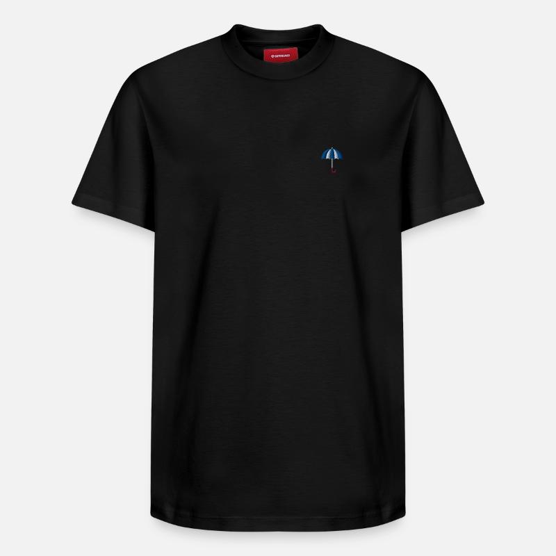 Parapluie brodé - T-shirt unisexe décontracté en coton Supima – de SPREAD - noir