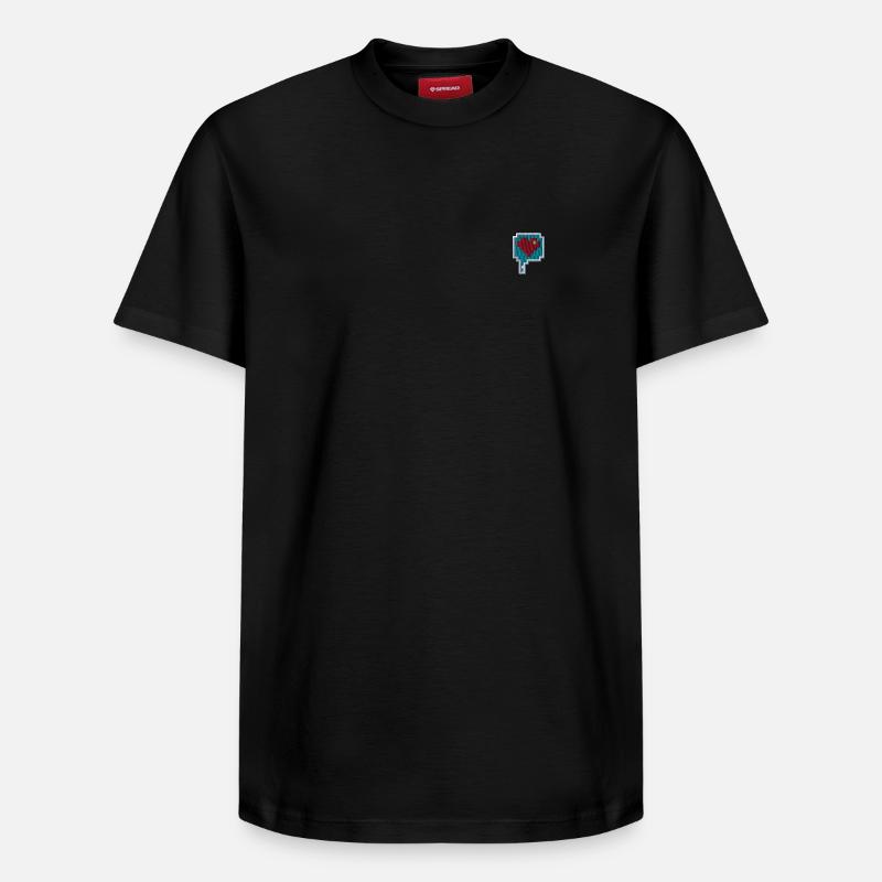 Cœur de pixel - T-shirt unisexe décontracté en coton Supima – de SPREAD - noir