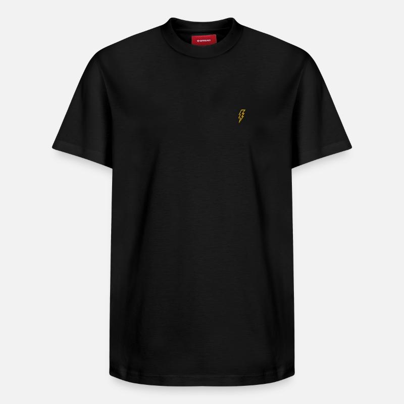 Éclair brodé - T-shirt unisexe décontracté en coton Supima – de SPREAD - noir