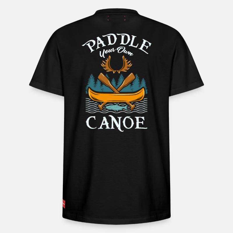 Canoë-kayak - T-shirt unisexe décontracté en coton Supima – de SPREAD - noir
