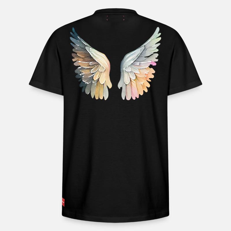Ailes d'ange pastel artistic - T-shirt unisexe décontracté en coton Supima – de SPREAD - noir