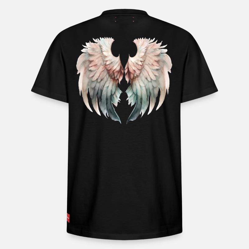 Ailes Pastel Envolée Douce - T-shirt unisexe décontracté en coton Supima – de SPREAD - noir