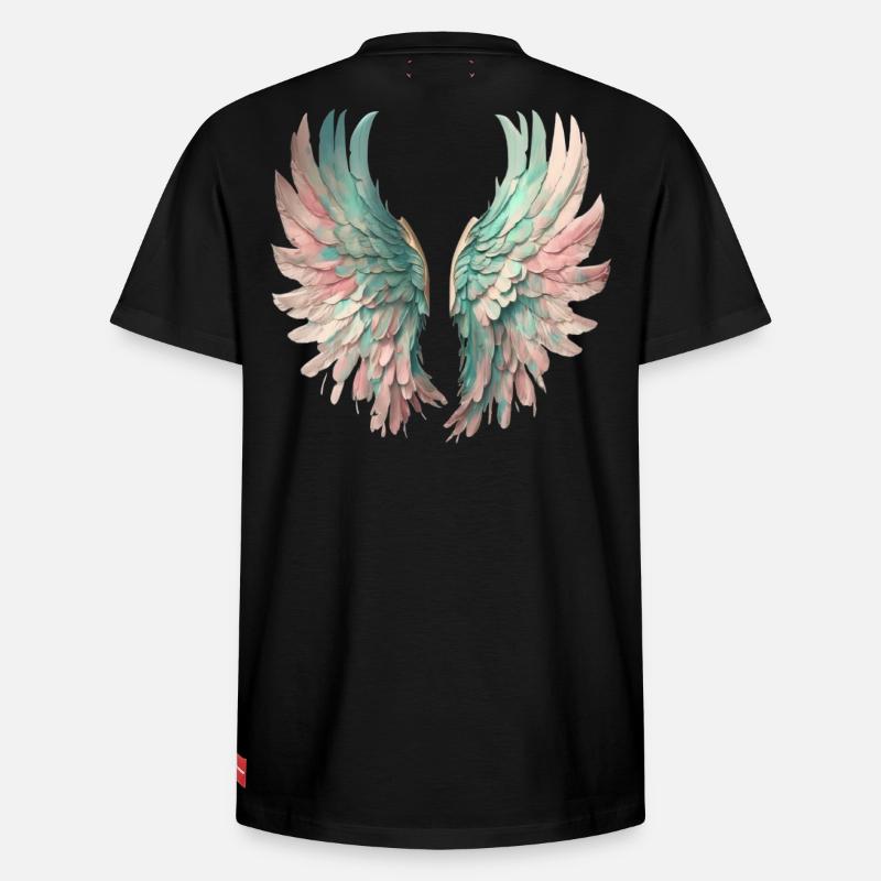 Ätherische Pastellflügel - Relaxed Unisex Supima Cotton T-Shirt – von SPREAD - Schwarz