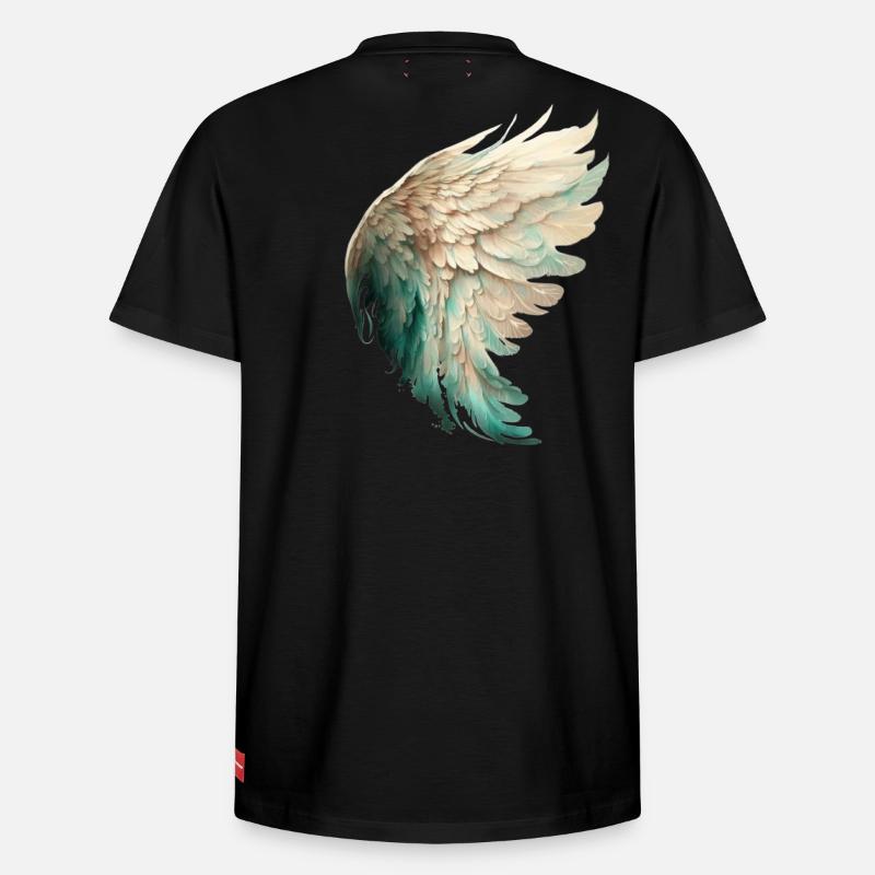 Aile d'oiseau pastel élégante - T-shirt unisexe décontracté en coton Supima – de SPREAD - noir