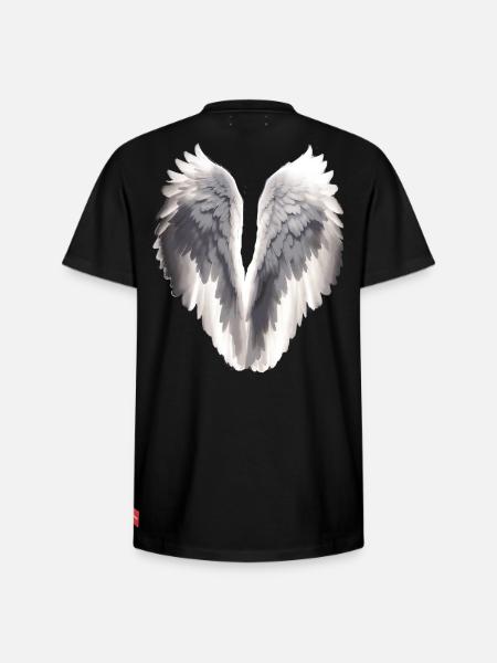 Angel wings - Relaxed Unisex Supima Cotton T-Shirt – by SPREAD - black