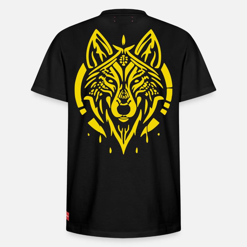 Wolfskopf - Relaxed Unisex Supima Cotton T-Shirt – von SPREAD - Schwarz