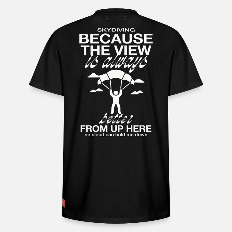 Parachutisme - T-shirt unisexe décontracté en coton Supima – de SPREAD - noir
