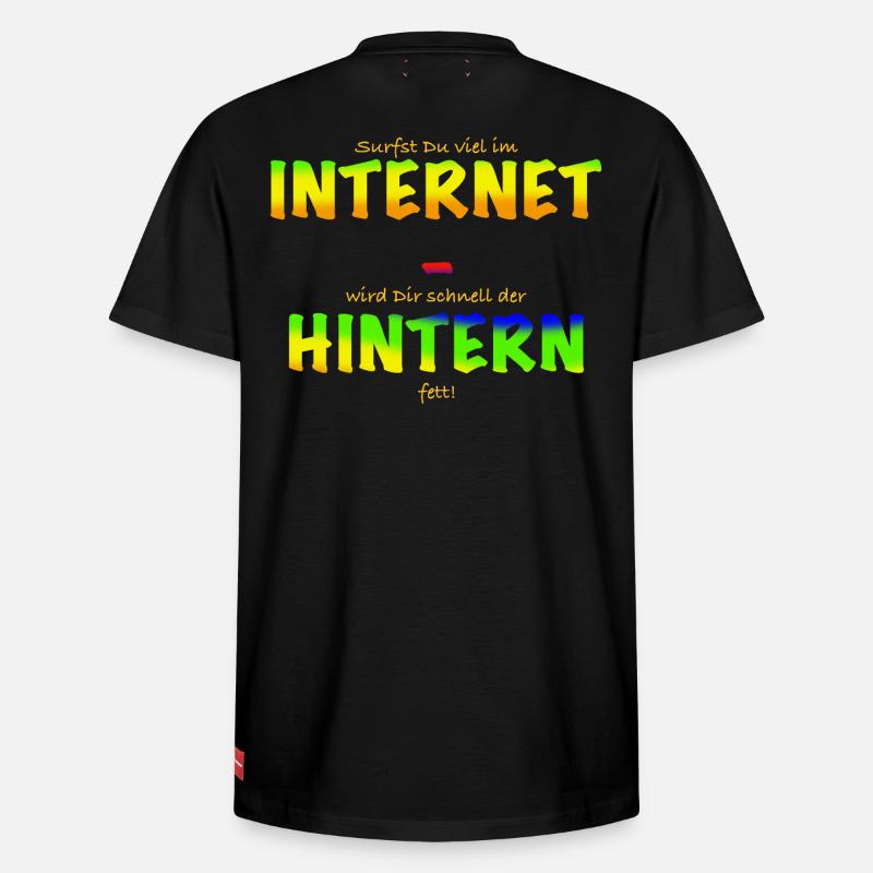 Internet Hintern - Relaxed Unisex Supima Cotton T-Shirt – von SPREAD - Schwarz