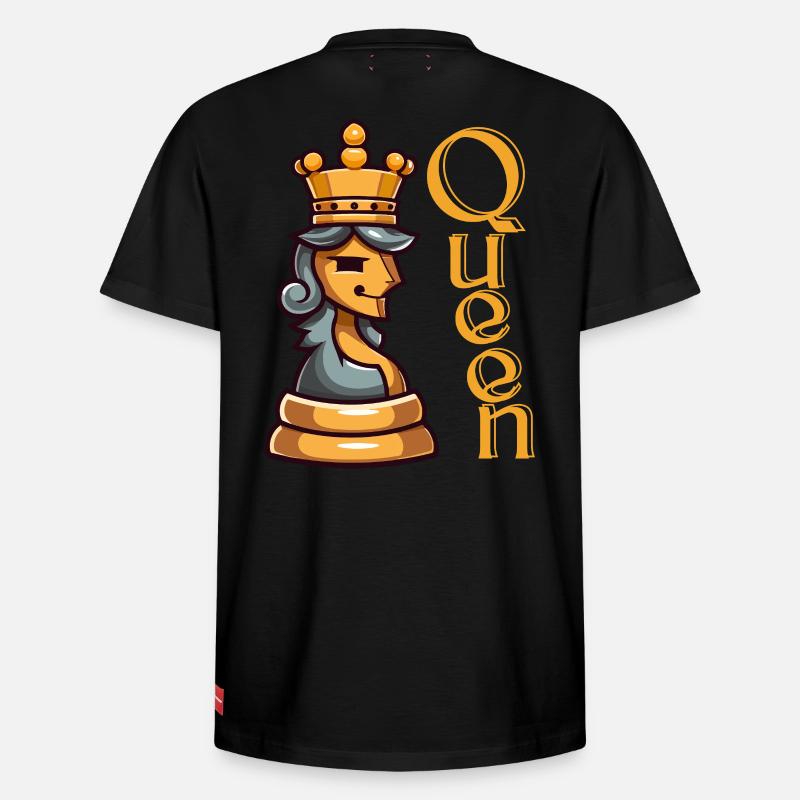 Reine des échecs - T-shirt unisexe décontracté en coton Supima – de SPREAD - noir