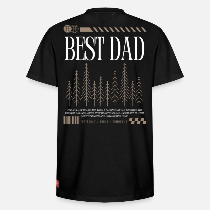 Bester Papa  - Relaxed Unisex Supima Cotton T-Shirt – von SPREAD - Schwarz