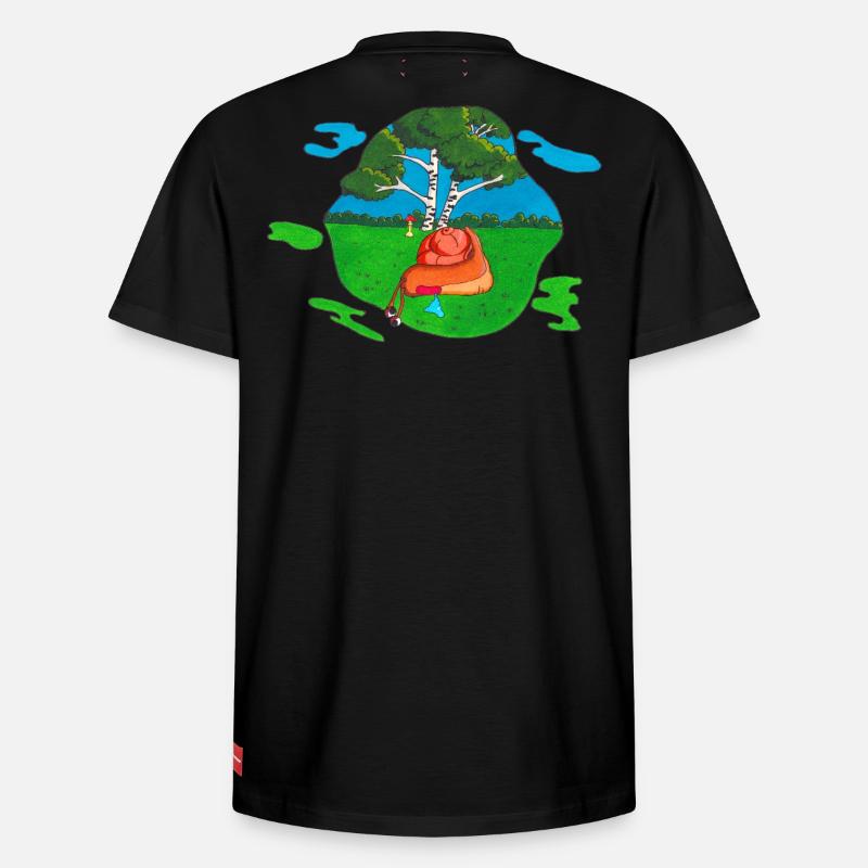 Champignon pour le dos - T-shirt unisexe décontracté en coton Supima – de SPREAD - noir