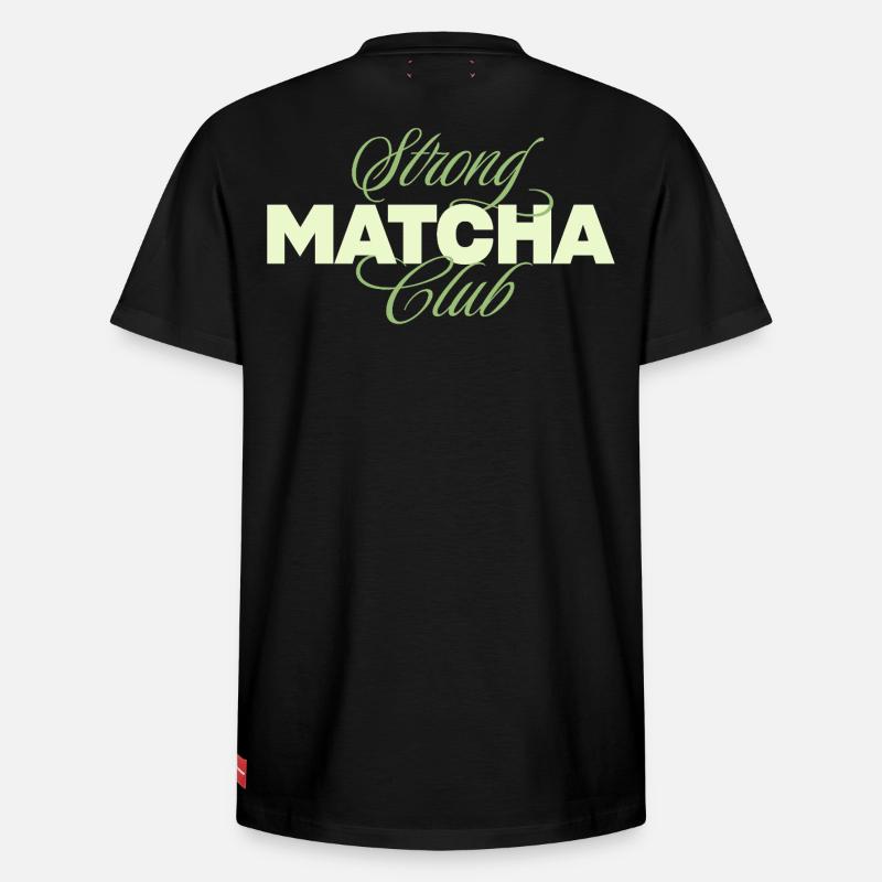 Strong Matcha Club - T-shirt unisexe décontracté en coton Supima – de SPREAD - noir