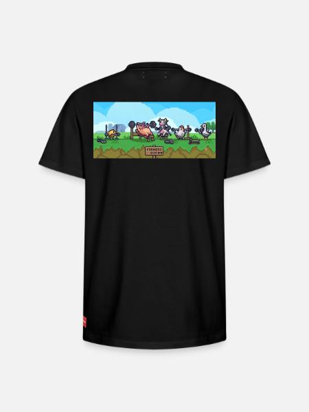Peasant Gym Pixel Show - Relaxed Unisex Supima Cotton T-Shirt – by SPREAD - black