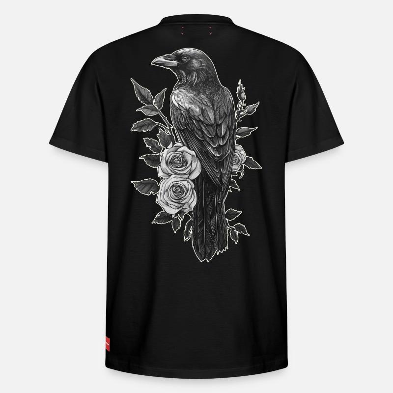 Corbeau - T-shirt unisexe décontracté en coton Supima – de SPREAD - noir
