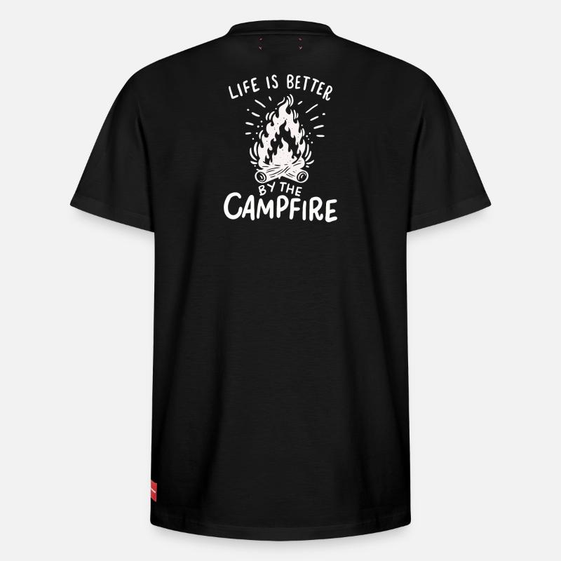 camping - T-shirt unisexe décontracté en coton Supima – de SPREAD - noir