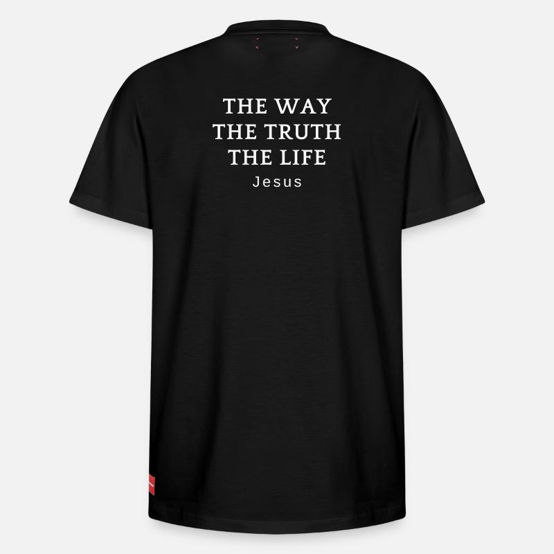 Jésus est le chemin - T-shirt unisexe décontracté en coton Supima – de SPREAD - noir