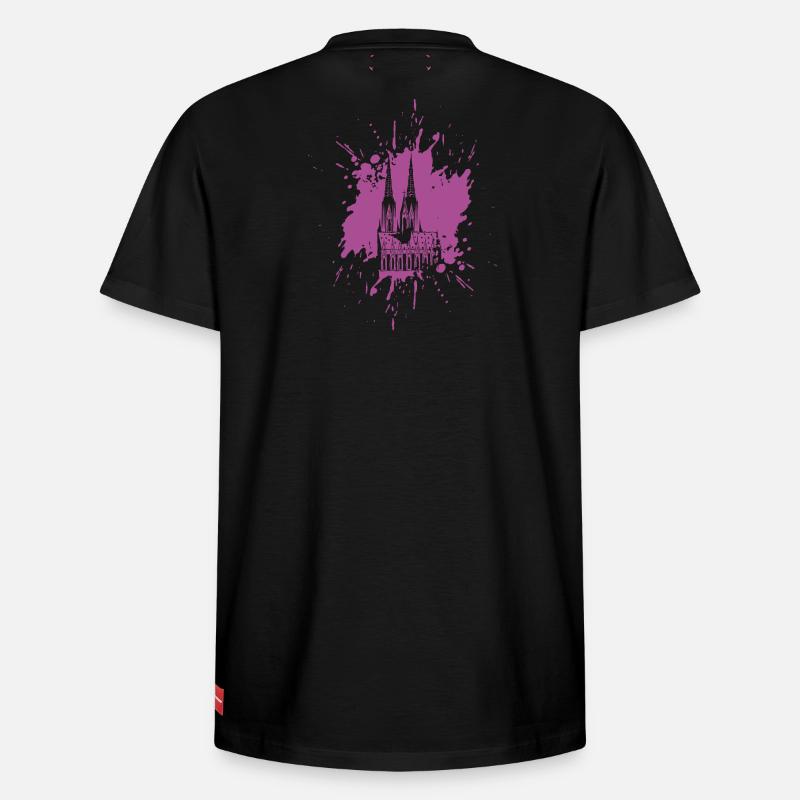Splash Cathédrale de Cologne - T-shirt unisexe décontracté en coton Supima – de SPREAD - noir