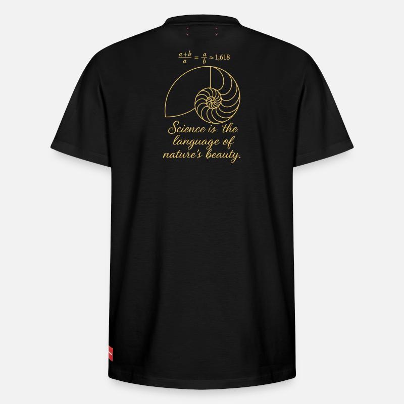 Coque de Fibonacci - T-shirt unisexe décontracté en coton Supima – de SPREAD - noir