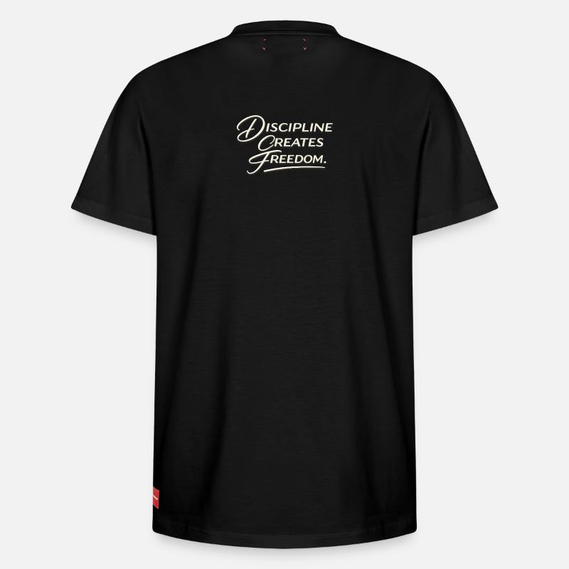 Discipline Creates Freedom Script - T-shirt unisexe décontracté en coton Supima – de SPREAD - noir