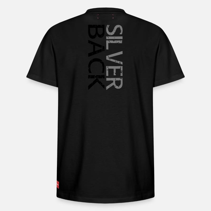 SILVERBACK (à deux lignes) - T-shirt unisexe décontracté en coton Supima – de SPREAD - noir