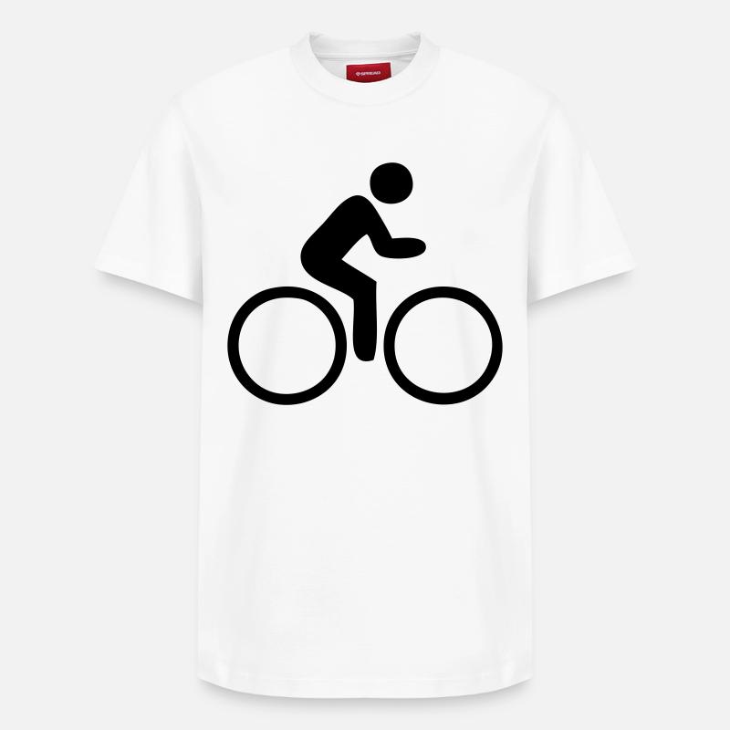 Velofahrer - Relaxed Unisex Supima Cotton T-Shirt – von SPREAD - Weiß