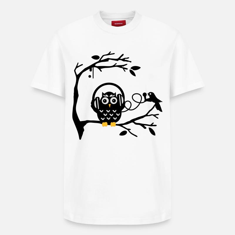 Écouter de la musique - T-shirt unisexe décontracté en coton Supima – de SPREAD - blanc