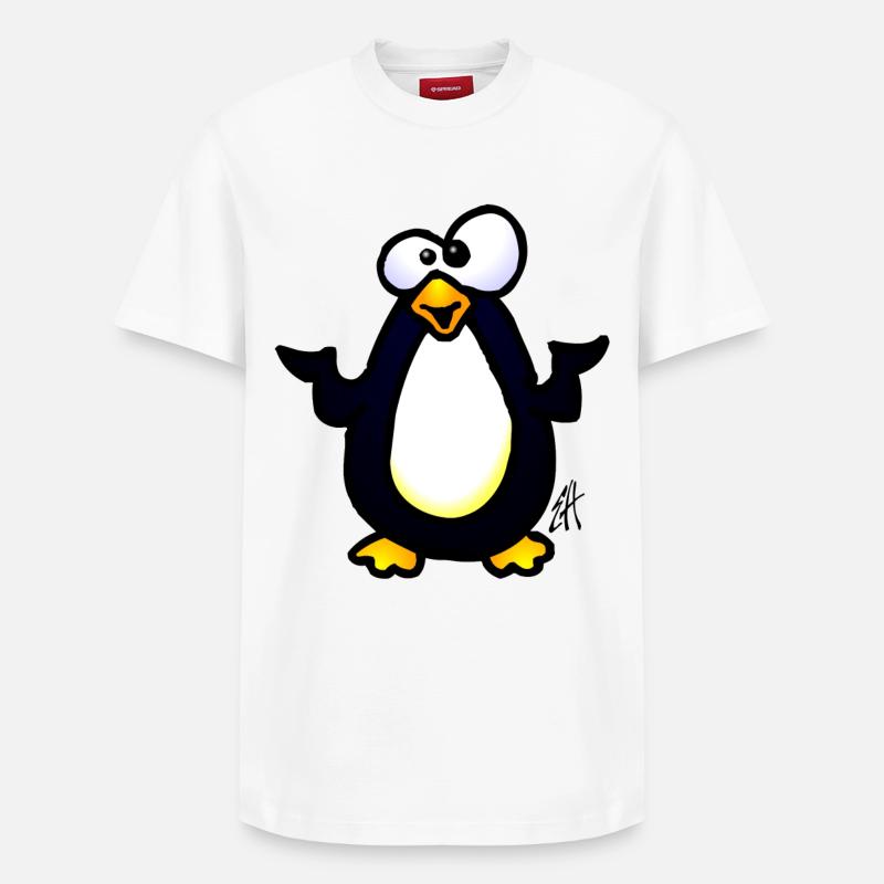 Manchot - T-shirt unisexe décontracté en coton Supima – de SPREAD - blanc