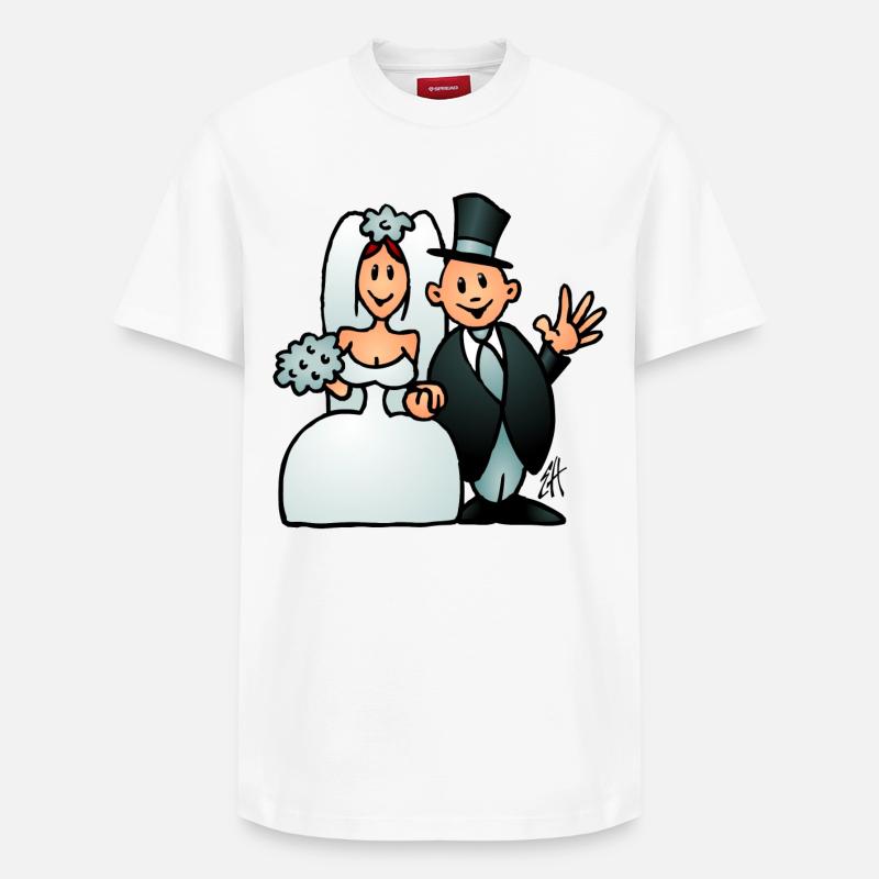 Hochzeit - Relaxed Unisex Supima Cotton T-Shirt – von SPREAD - Weiß