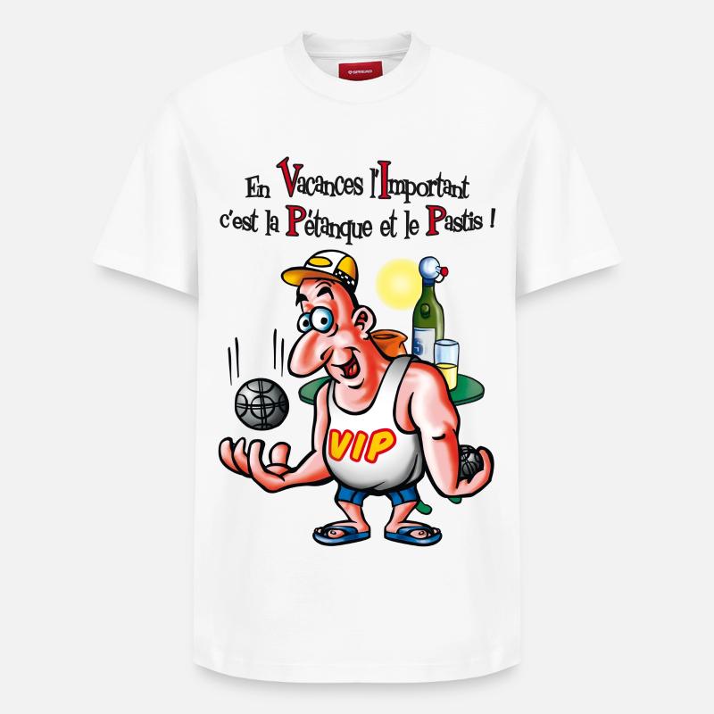 Pétanque VIP - T-shirt unisexe décontracté en coton Supima – de SPREAD - blanc