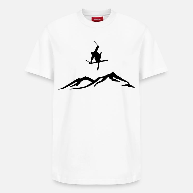 Ski Freestyler - Relaxed Unisex Supima Cotton T-Shirt – von SPREAD - Weiß