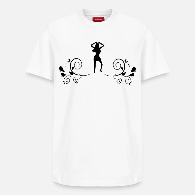 Danseuse aux fleurs - T-shirt unisexe décontracté en coton Supima – de SPREAD - blanc
