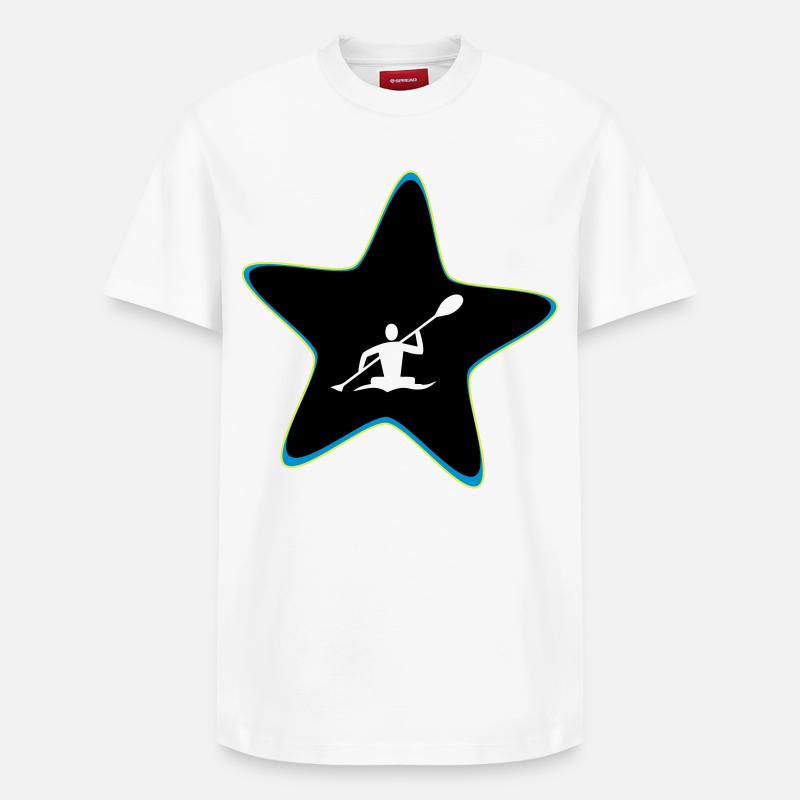 Kajak Stern - Relaxed Unisex Supima Cotton T-Shirt – von SPREAD - Weiß