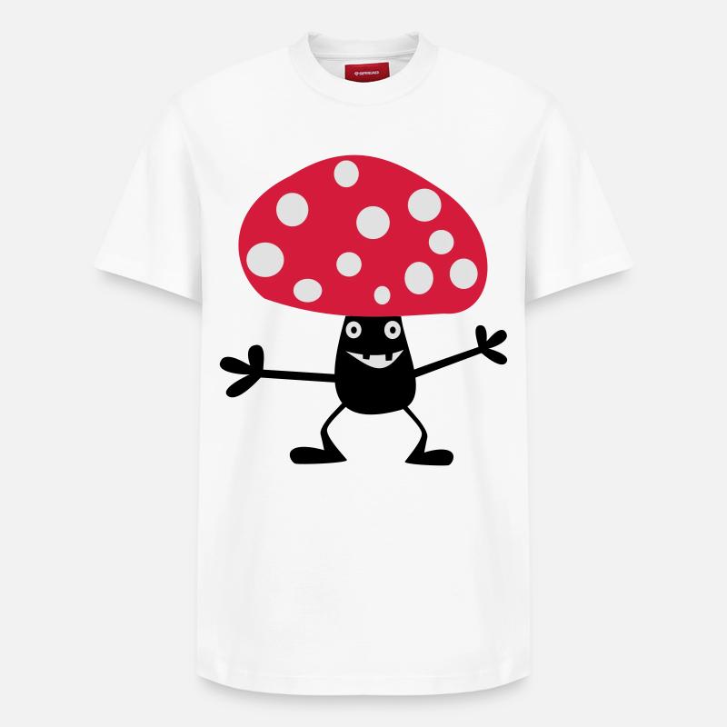 Naughty Toadstool - Relaxed Unisex Supima Cotton T-Shirt – by SPREAD - white