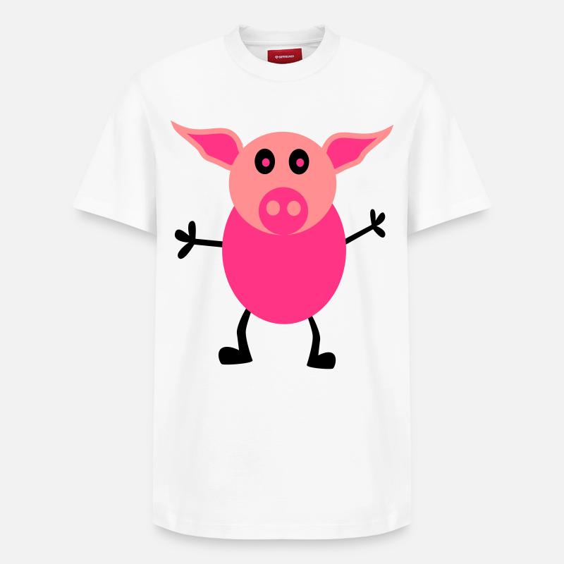 porcs mâles - T-shirt unisexe décontracté en coton Supima – de SPREAD - blanc