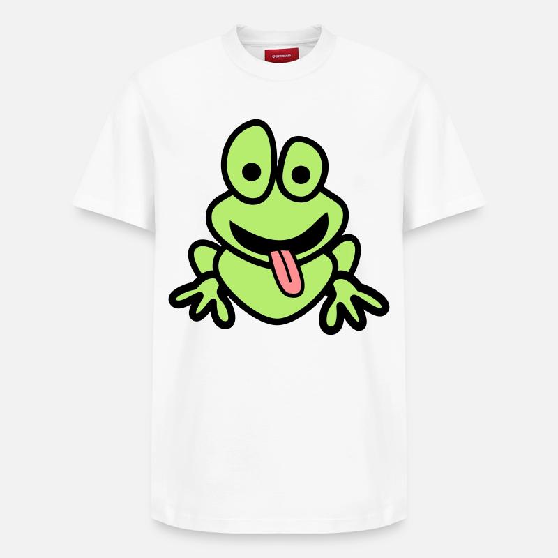 Frog avec la langue - T-shirt unisexe décontracté en coton Supima – de SPREAD - blanc